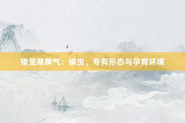 猪笼草脾气：捕虫、专有形态与孕育环境