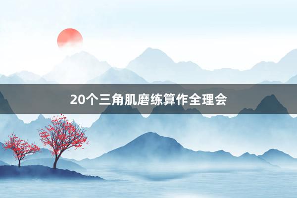 20个三角肌磨练算作全理会